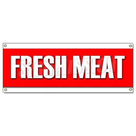 Signmission FRESH MEAT BANNER SIGN butcher steak beef chicken pork ground B-Fresh Meat